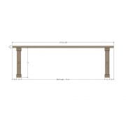 Landelijke eettafel gemaakt van massief eikenhout Lange kant | Concept Table