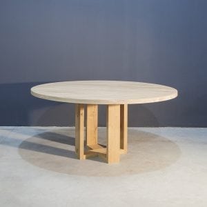 Massief eiken ronde eettafel Kaal | Concept Table