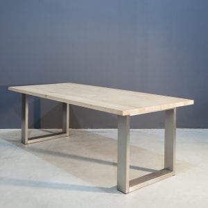 Moderne eettafel met RVS onderstel Kaal | Concept Table