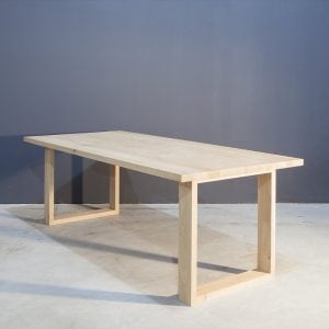 Moderne massief eikenhouten eettafel Kaal | Concept Table