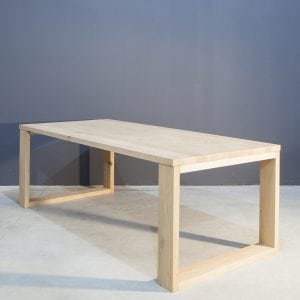 Moderne massief eikenhouten eettafel Kaal | Concept Table