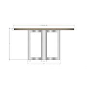 Ronde eettafel met modern RVS onderstel | Concept Table