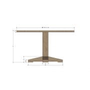 Stoere massief eiken vierkante tafel | Concept Table